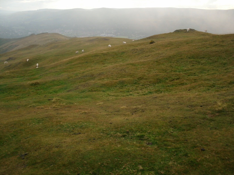 Caer Caradoc (Church Stretton), hut circle at the Southern end of the fort.