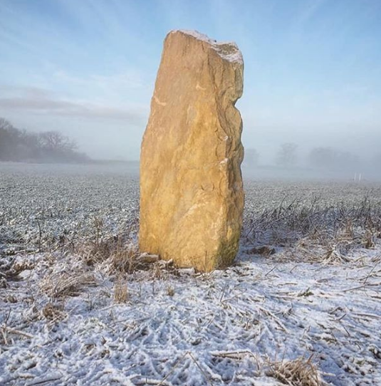 The first Standing Stone on the way to Soulton Long Barrow