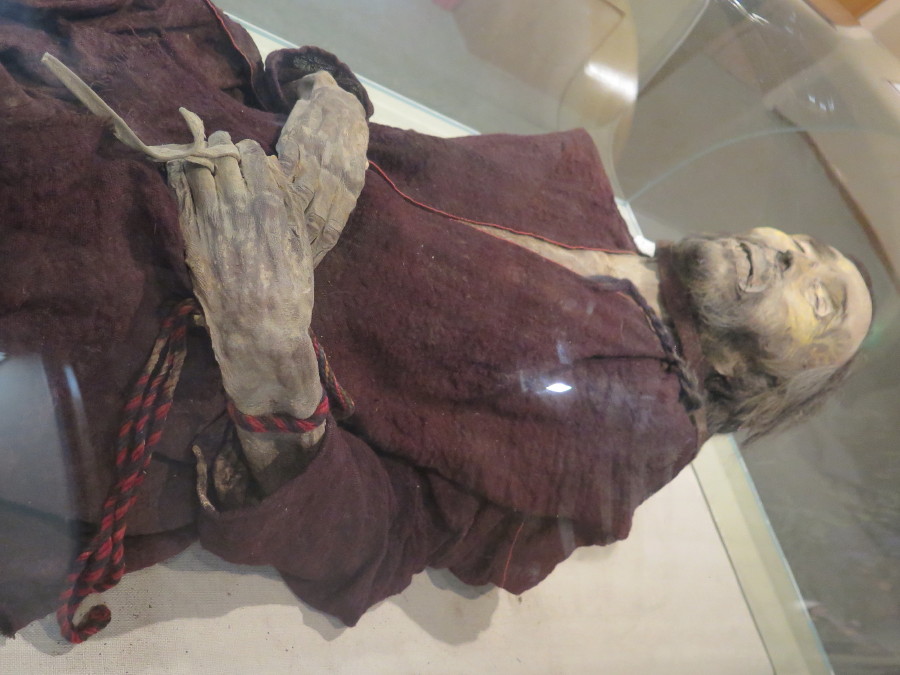 Male mummy of Europoid origins from Qiemo Cemetery No 2 and dated to 800 BC.  Photographed in May 2016

