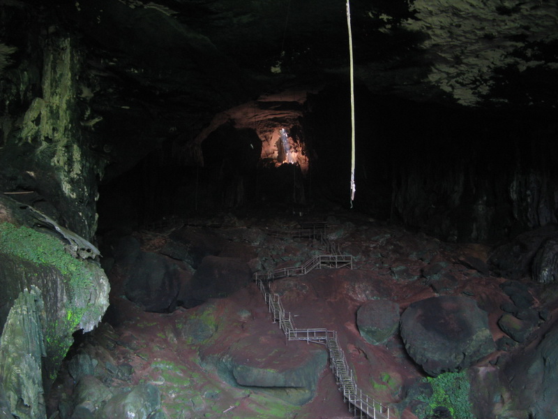 
The cave in huge

