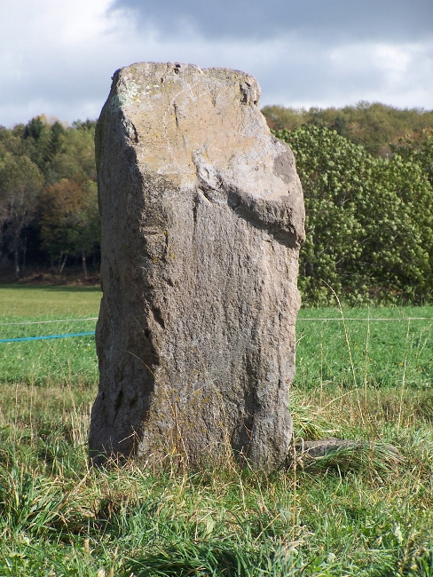 Menhir de saint simon 3 near the hamlet of l'Hopital. Cantal, Auvergne.