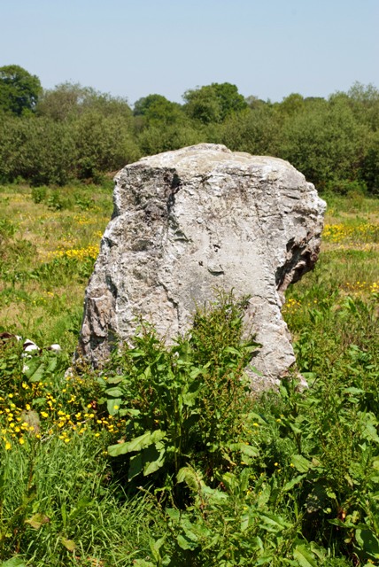 This menhir is in a field that is usually full of crops so may not be seen at harvest time.