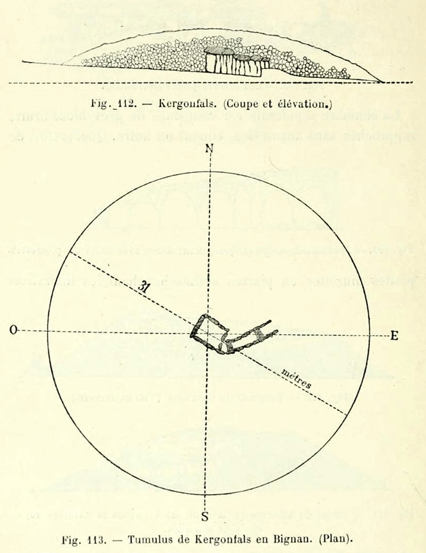 Drawing of plan and cross section, from 