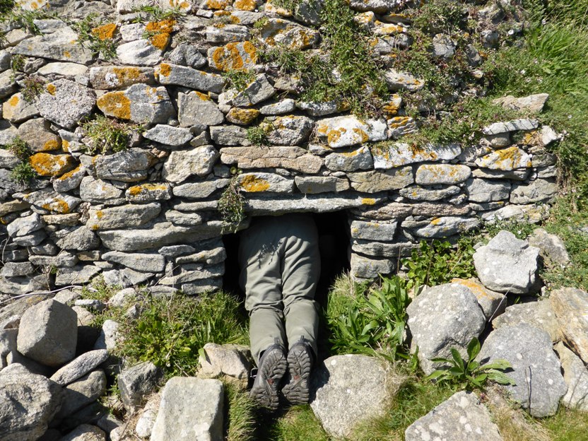 Investigating the central chamber, Easter 2014 
