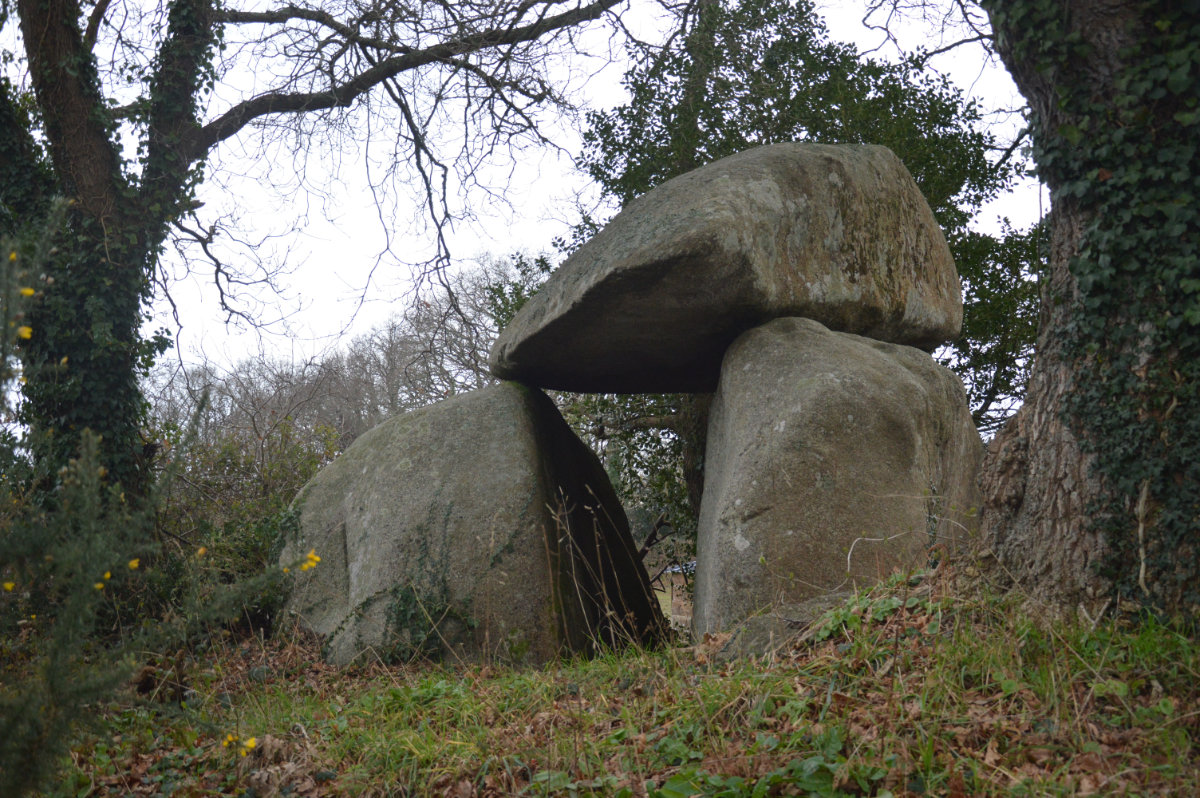 Site in Bretagne:Finistère (29) France

it may be just a granitic stone, and not a dolmen - but is still very interesting to see.

Located on a private garden, you can see it from the road between Tregunc and Concarneau (on the left side of the road)