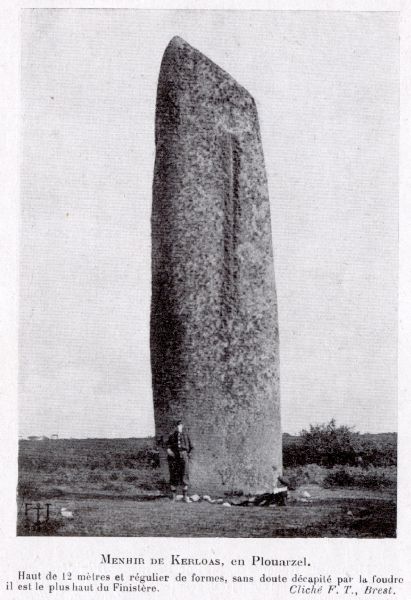 Vintage photograph from the 1927 book Menhirs et Dolmens Bretons by Paul Gruyer 
