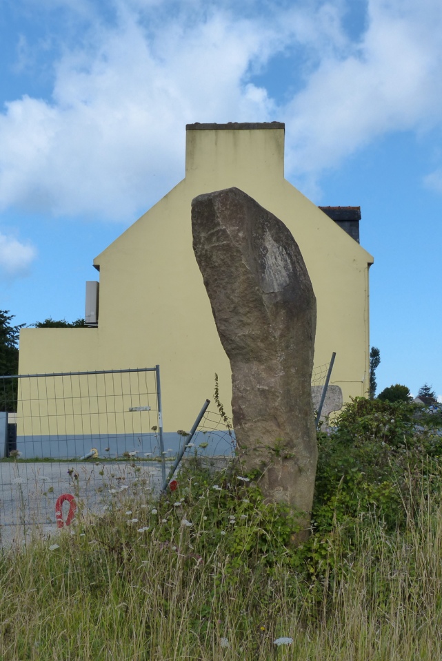 A nicer view of this menhir by the side of the road in Kerlaz