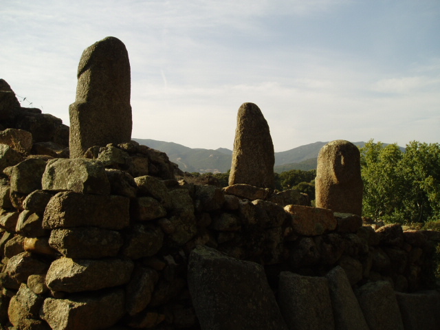 Site in Corsica:Corse-Sud (2A)
 Menhirs standing guard.
