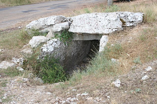 A small burial chamber alongside the road to the beautiful cave Aven Armand.