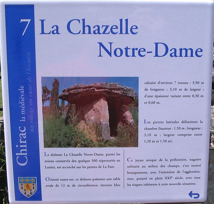 Dolmen La Chazelle Notre-Dame