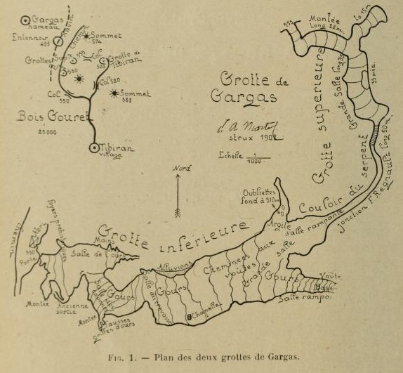 Plan of the caves, from 