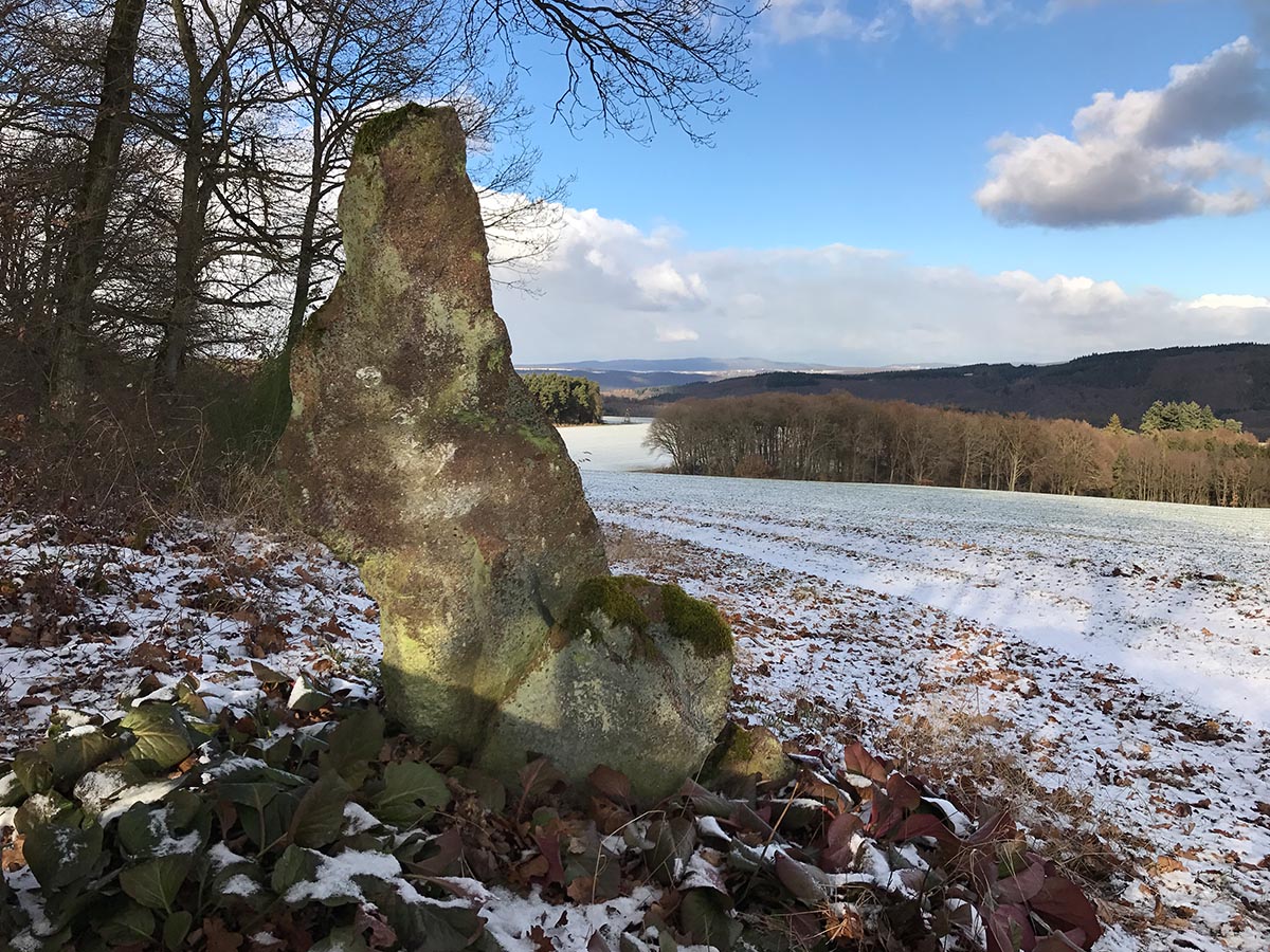 the Hunnenstein standing stone.