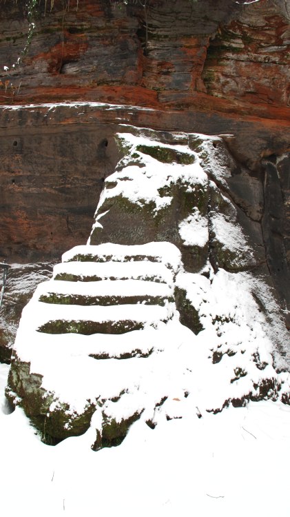 Mithras sanctuary, cult stairs.