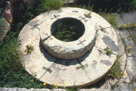 Calichoron well in which Demeter sat down when she arrived in Eleusis.