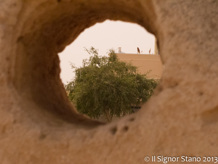 View from the hole in a stone