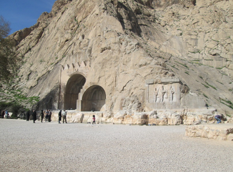 The two arches with the relief side by side.  April 2014.
