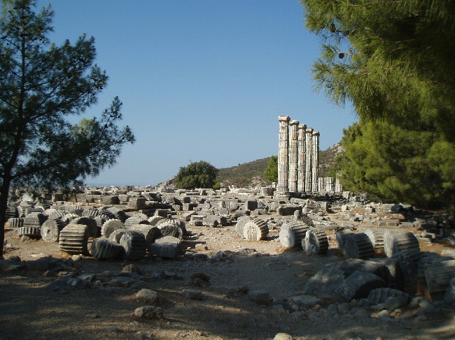 Temple of Athena during a clear September morning.