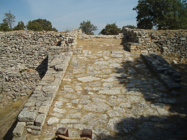 Sıte of Homer's Epıc. The Ramp from the lower city to the Citadel. 
