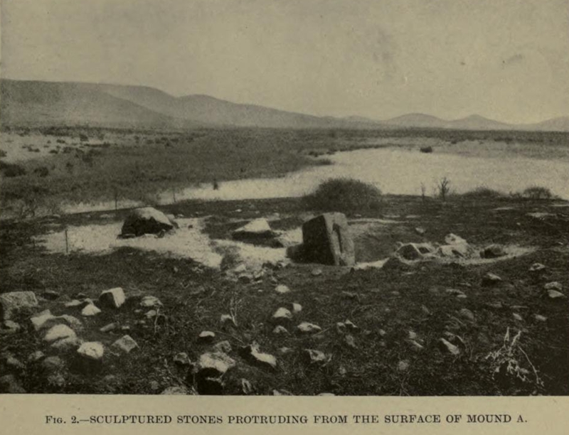 1908 photo of one of the mounds, from 