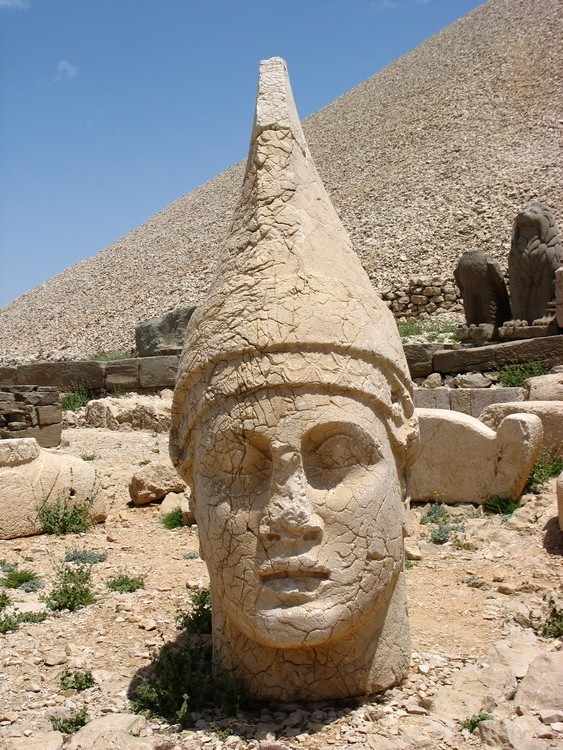 Most of the heads represent gods from Persian-Greek syncretic pantheon (photo taken on June 2010).
