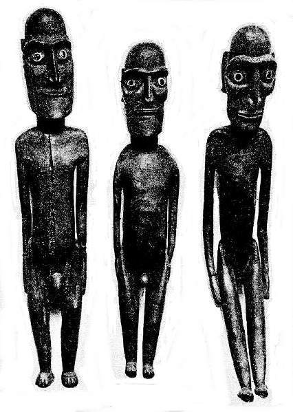 Wooden figures from Easter Island, from 