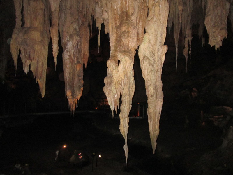 Stalactites in Mammoth Cave.  June 2013.