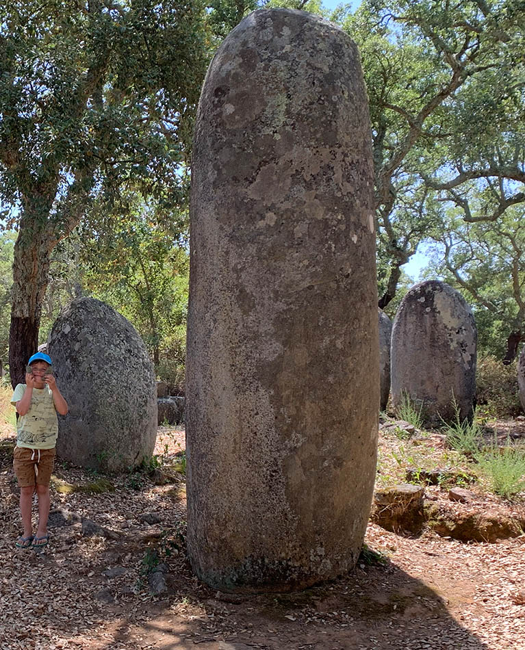 Site in Évora Portugal. Cromeleque da Portela de Mogos