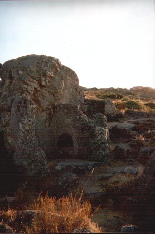 his site has been interpreted as a sauna. There are two rooms excavated in pure rock. The smallest and lowest one was supposed to hold the heated water, while the bigger upper one would provide comfortable quarters.