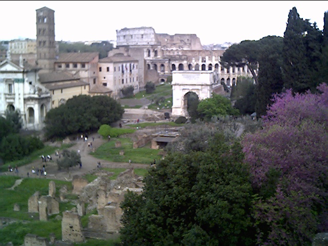 Roman Forum looking towards the Colloseum