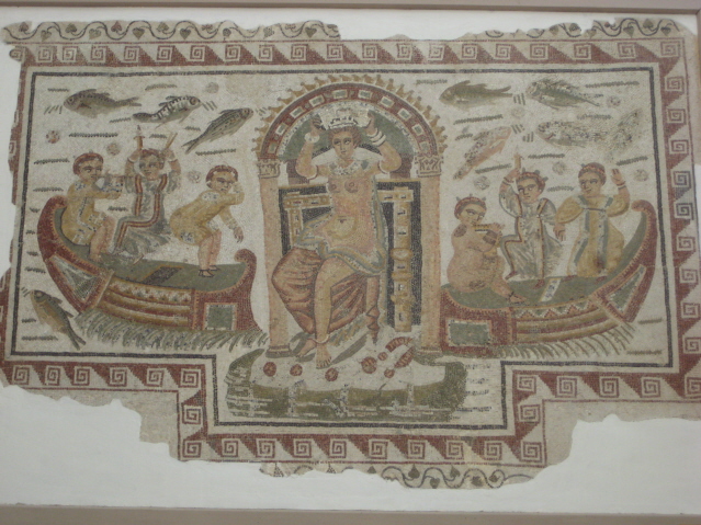 The Musee du bardo prides itself for having the world's largest collection of Mosaics. It also has other artifacts from the Roman and Punic era.
Here the coronation of Ariadne.