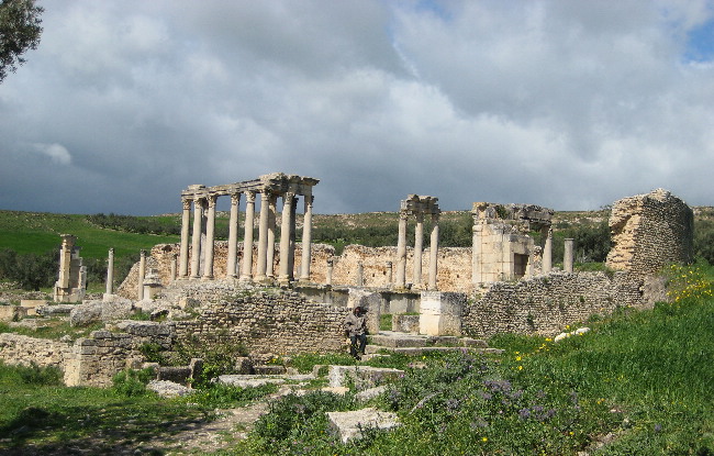 Dougga Caelestis Temple.
Probably Juno Celestis, who is associated with the Punic Goddess Tanit.