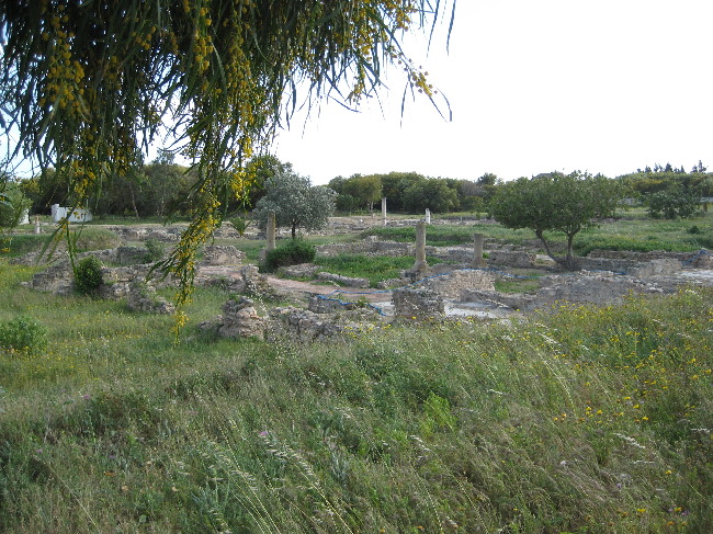 Remains of Roman Villa in Vacation wonderland Hammamet.