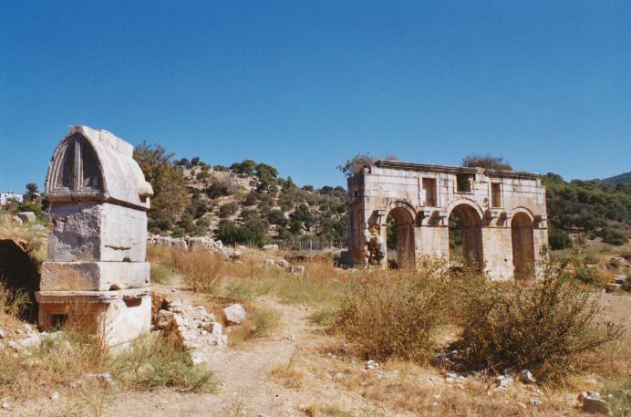 The Arch of Modestus.  A Roman structure from 100 CE in honour of the city's governor.