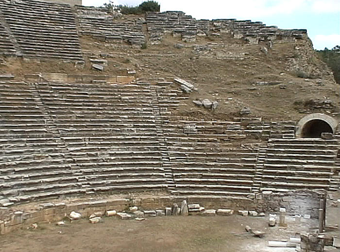 The theatre at Nysa.
Frame grabbed from camcorder video.