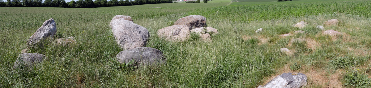 The official description of the round barrow is that it is disturbed. I agree, looks actually just a pile of stones.