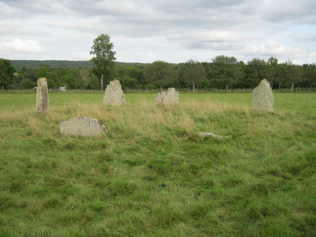Domarring (Judges Circles) are stone circles which are burial sites dating from the Iron Age.  This one is towards the nothern end of the paddock at Ekornavallen.  September 2011.
