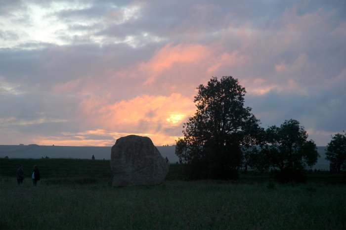 Sunrise at avebury after a long and fairly soggy night but it was all worth it