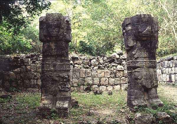 Mayan Temple complex in Yucatan, Mexico.