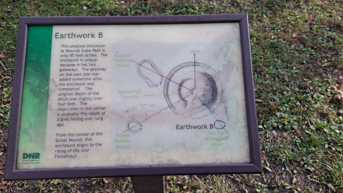 Earthwork B site interpretation.