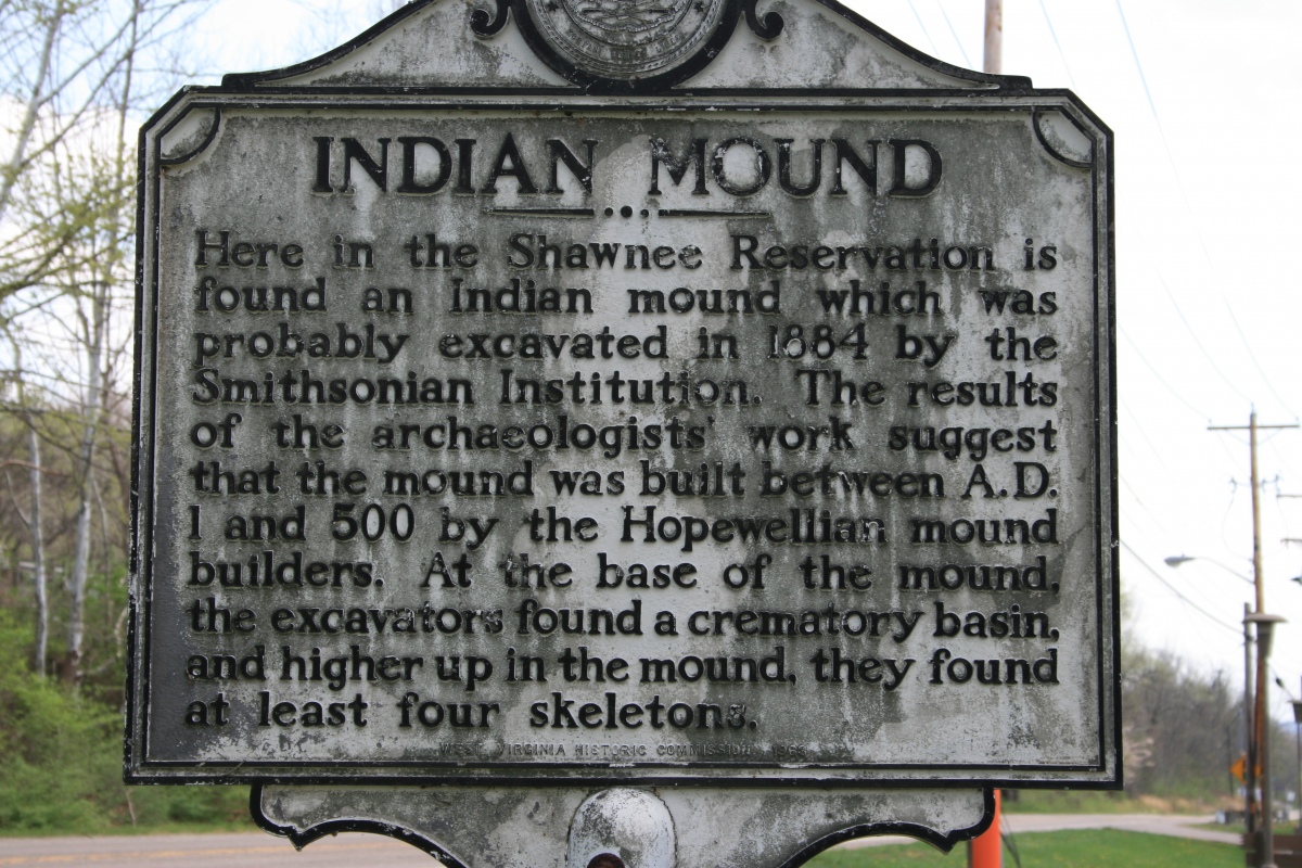 Photo courtesy Dr Greg Little, author of the Illustrated Encyclopedia of Native American Indian Mounds & Earthworks (2016).

The Poorhouse (aka Dunbar) Mound near Dunbar, West Virginia. The sign at the mound should tell us how poorly records were kept on mound excavations.
