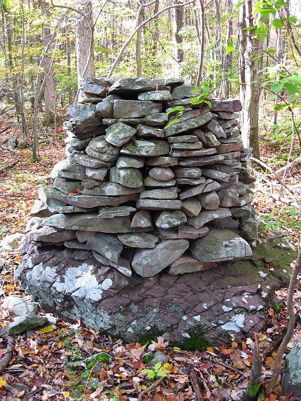 Another view of a cairn from one of many cairn fields in Monroe County, PA (The picture that has been on the Portal for some time is of poorer quality.)