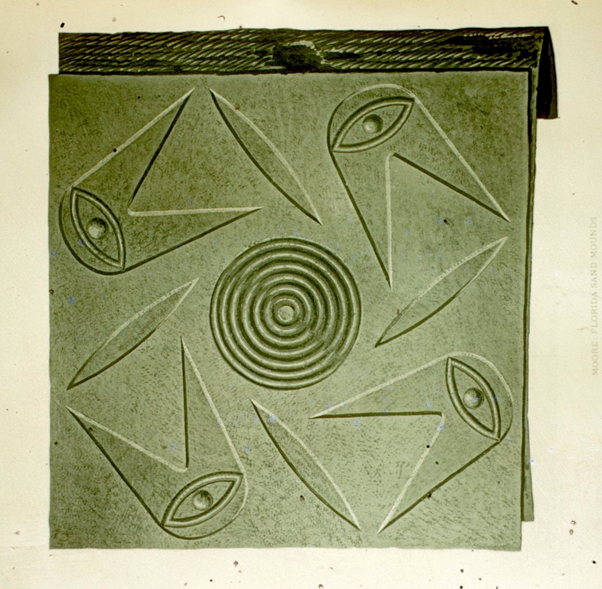 
Moore found a copper plate embossed with what are now known as 