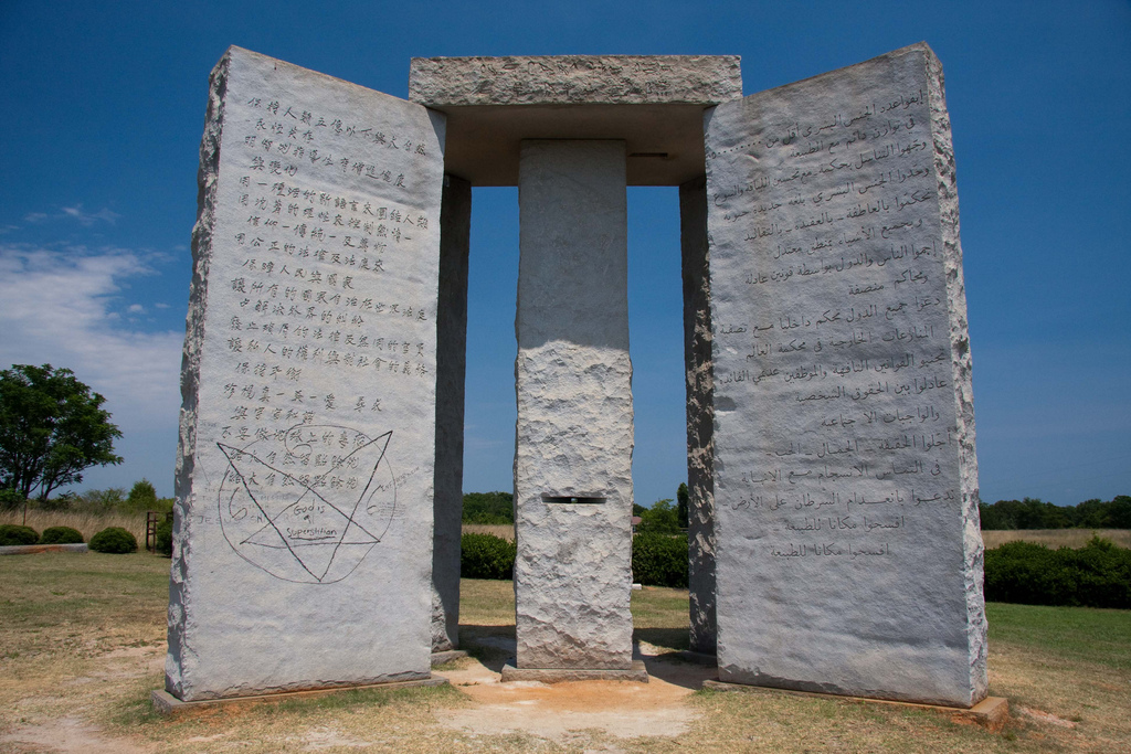 Georgia Guidestones Modern Stone Circle Etc The Megalithic Portal And Megalith Map