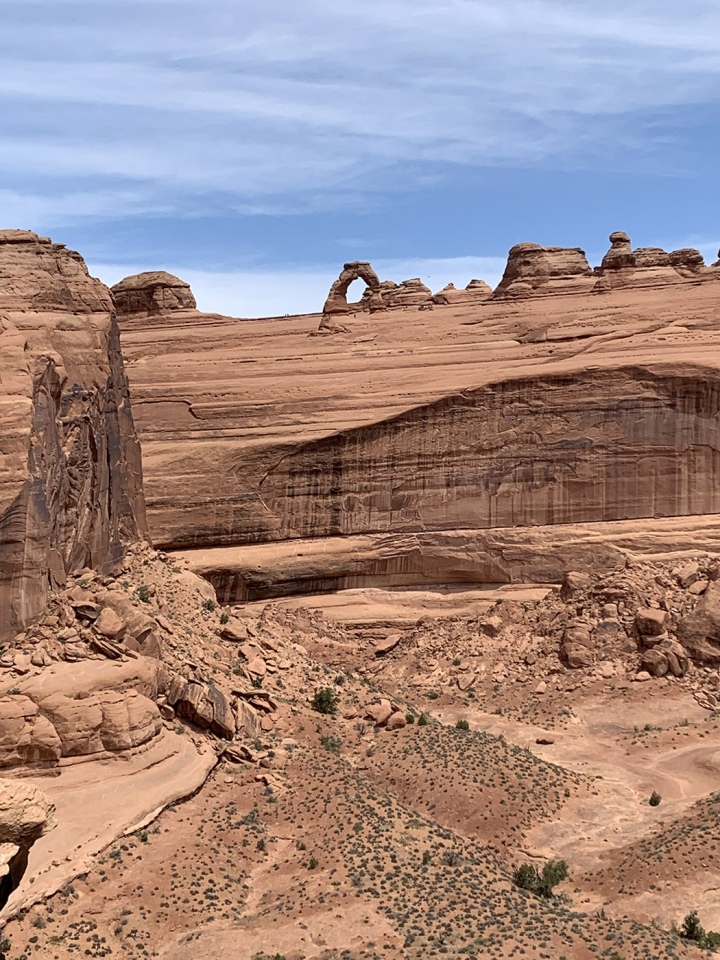 the Delicate Arch from far.