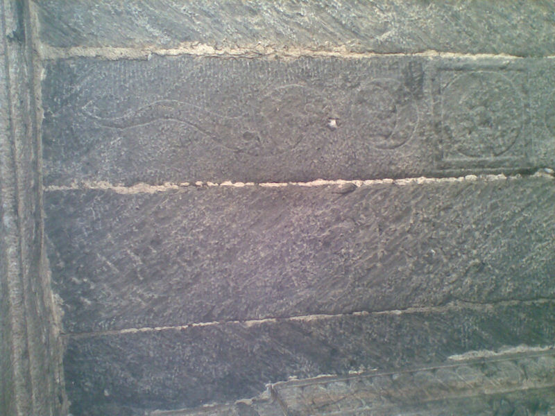 Shri Sangameshvara, Bhavani, Tamil Nadu. Lunar eclipse on ceiling of Ganesha shrine.

