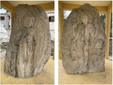 Maitreya Buddha and Avalokiteshvara rock carving - PID:259997