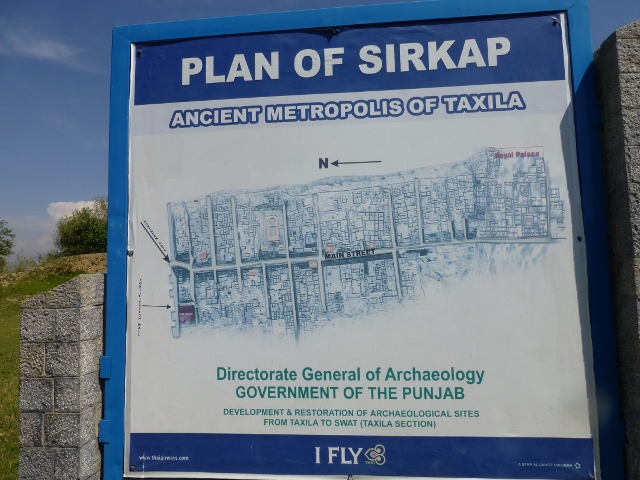 Site map of Sirkap, second city of Taxilla