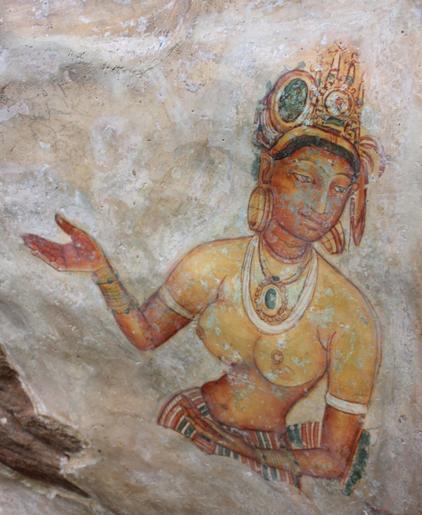 One of the frescoes (the cloud girls).