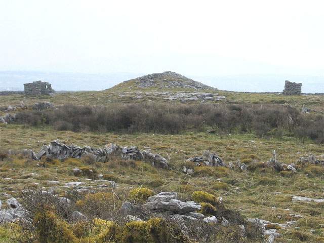 Poulawack Cairn, located in The Burren in County Clare, was a burial place for high-ranking individuals and  has been dated variously by several observers to be between 3000 and 1900 B.C.