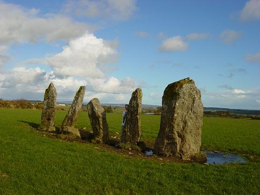 Taken March 2007. These stones are quite enormous in their Cork megalithic context. From the road, they seem  impressive enough but as you approach them across the wide field, they loom larger and larger until you realise that just like Father Dougal, you have confused 'small' with 'far away'.